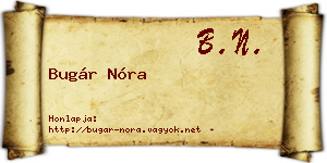 Bugár Nóra névjegykártya