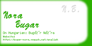 nora bugar business card